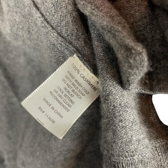 Margaret O'Leary 100% Cashmere Gray Open Front Cardigan Sweater XS - Picture 4 of 5
